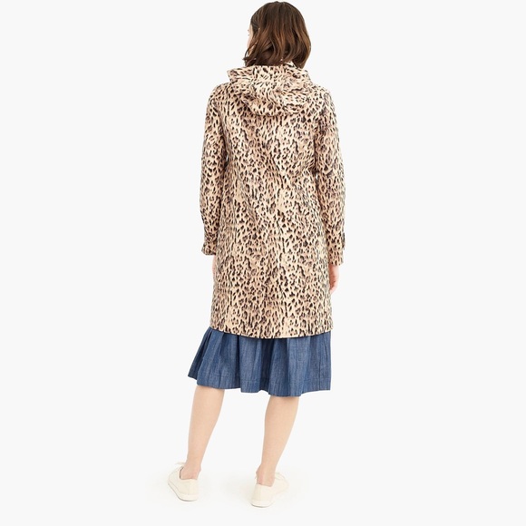 J.Crew Leopard Print Trench Coat Size 00 - Picture 3 of 6